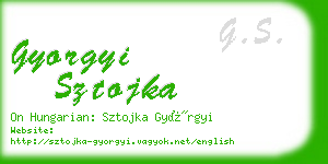 gyorgyi sztojka business card